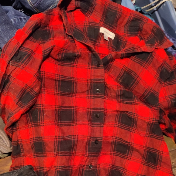 Calvin Klein Women's Jeans Ultimate SkinnyJeans -black & red flannel CK shirt - Picture 9 of 10